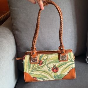 Adorable vintage tapestry ladybug purse